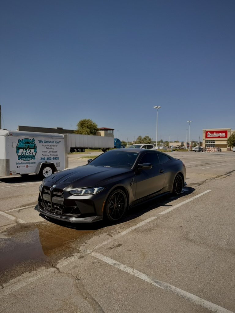 BMW M4, mobile detailed by Blue Badge Customs in Lawrence, Kansas