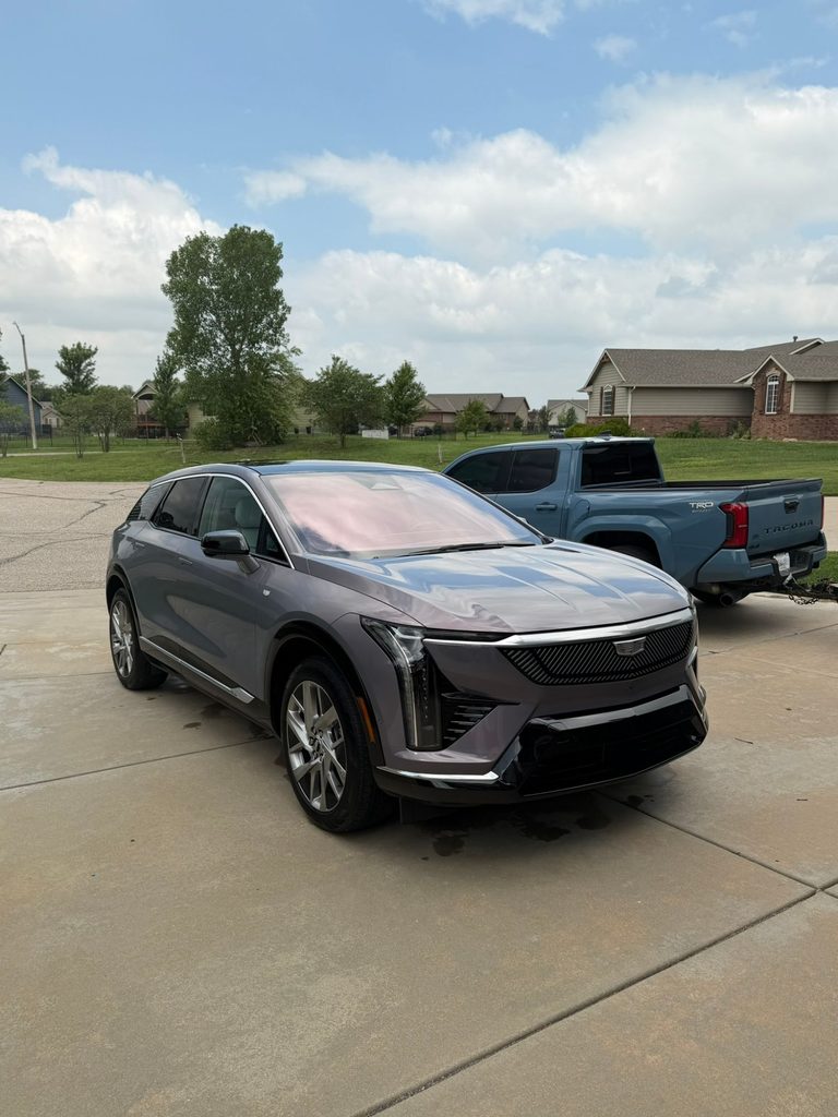 Cadillac EV SUV, mobile detailed by Blue Badge Customs in Lawrence, Kansas