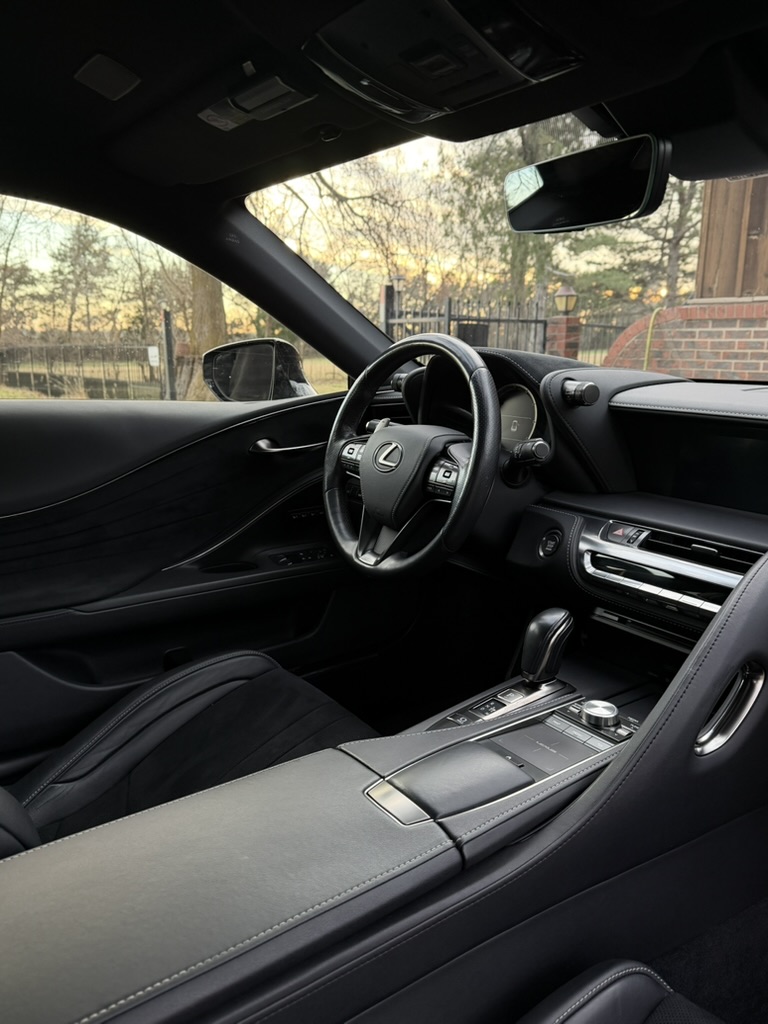 Lexus LC 500 interior, mobile detailed by Blue Badge Customs in Lawrence, Kansas