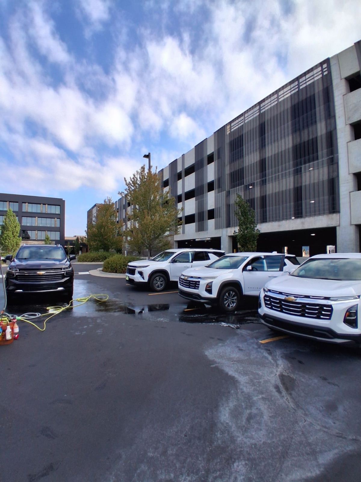 Chevrolet SUV dealership fleet, mobile detailed by Blue Badge Customs in Lawrence, Kansas