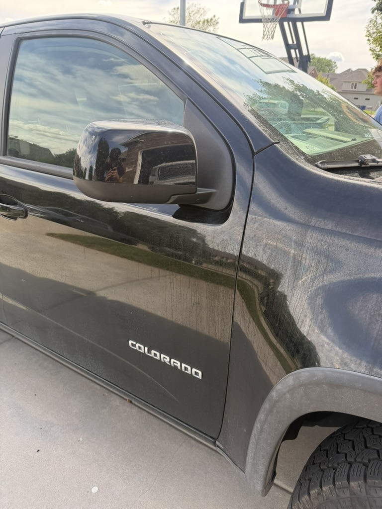 Before: Chevrolet Colorado, mobile detailed by Blue Badge Customs in Lawrence, Kansas