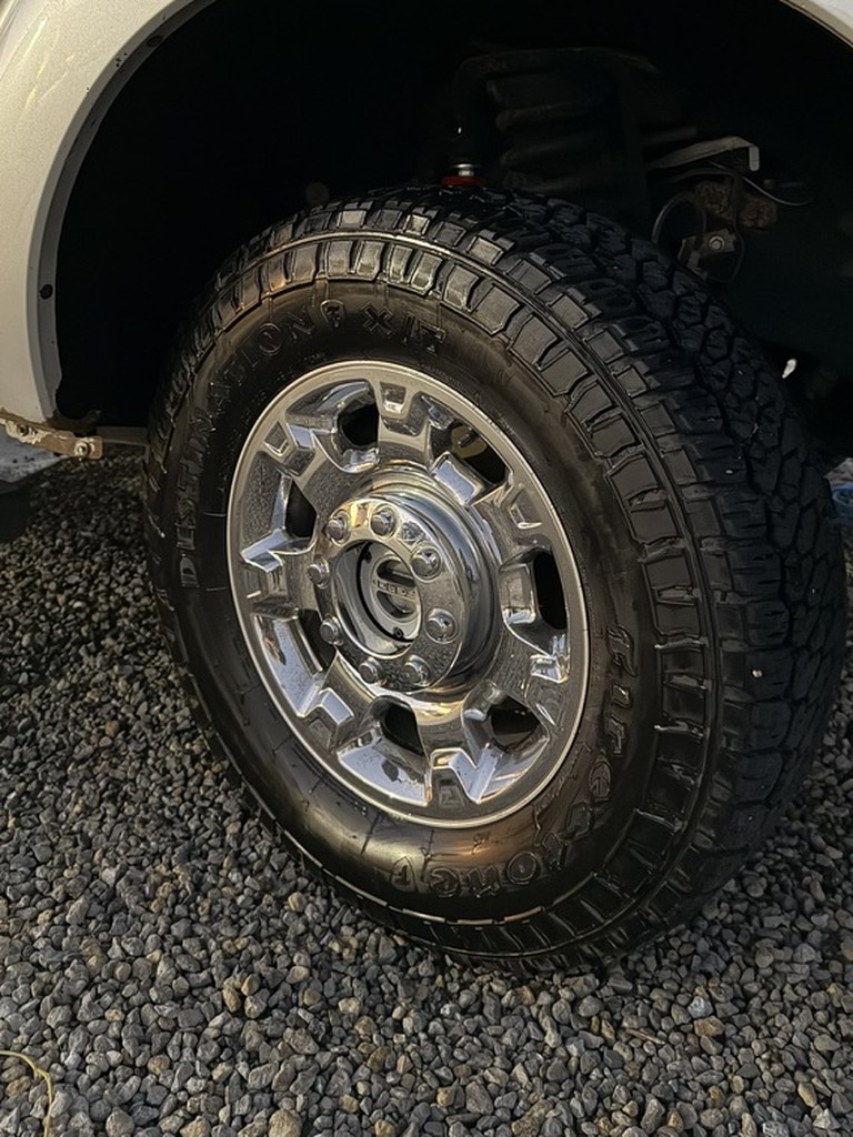 After: Ford F-350 wheel, mobile detailed by Blue Badge Customs in Lawrence, Kansas